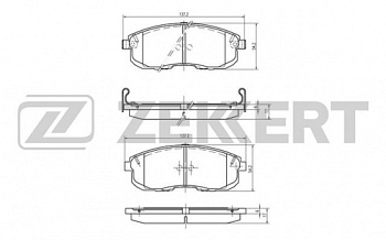 Колодки торм NISSAN TIIDA C11/JUKE F15/SENTRA B17/SUZUKI SX4 пер ZEKKERT GDB1003=229311