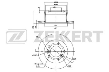 Диск торм MB SPRINTER 901-903/VW LT 28-35 зад ZEKKERT (272x16/для GDB1263 и GDB1399)