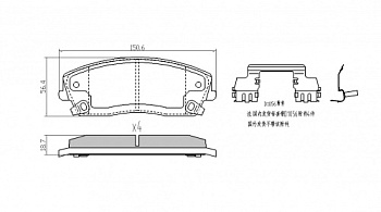 Колодки торм Chrysler 300C 2.7/3.5/5.7 04> пер GDB4140