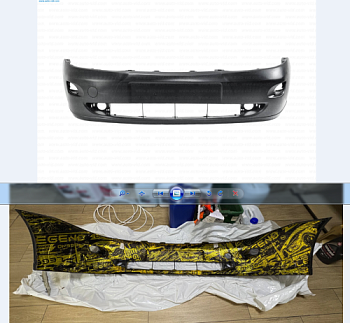 Бампер FORD FOCUS 98-01 перед EUROBUMP (уценка/проклеен шумкой изнутри)