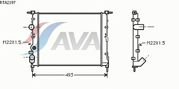 Радиатор ОЖ RENAULT LOGAN -08.09 LUZAR