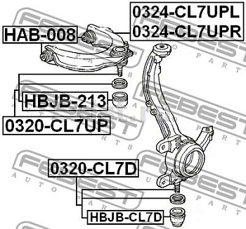Опора шаровая HONDA ACCORD 03-08 нижн CTR
