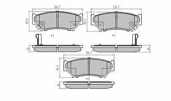 Колодки торм CHEVROLET TRACKER/SUZUKI GRAND VITARA пер JP GDB3182=238912