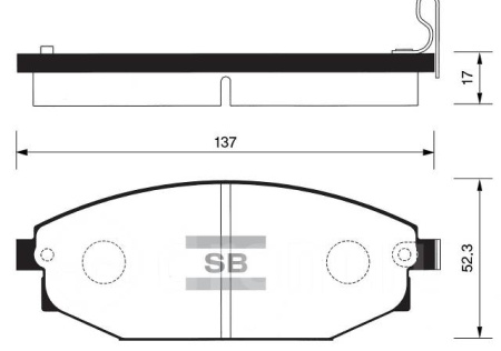 Колодки торм HYUNDAI GALLOPER 91-03 пер HSB