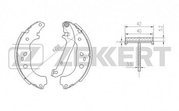 Колодки торм FORD FOCUS II зад бараб ZEKKERT GS8736