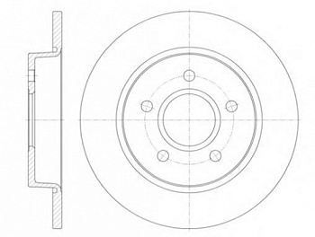 Диск торм FORD FOCUS II зад RH DF4372