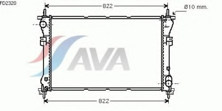 Радиатор ОЖ FORD TRANSIT 00-06 AVA