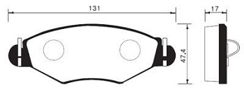 Колодки торм PEUGEOT 206 пер SANGSIN GDB1500=263420