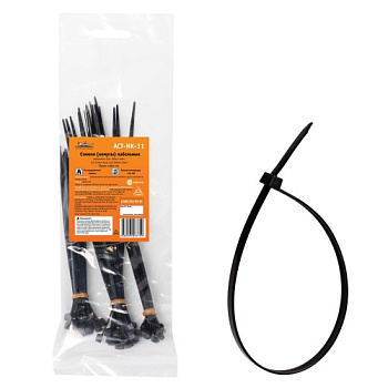 Хомут пластиковый 2,5*100мм-20шт / 3,6*150мм-20шт / 3,6*200мм-20шт AIRLINE (60шт)