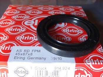 Сальник к/в MB OM102-104/MB601-646 пер ELRING (45x67x8) 914.924