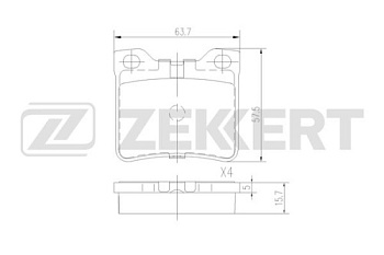 Колодки торм PEUGEOT 406/605 зад ZEKKERT GDB1276
