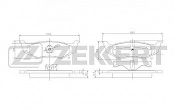 Колодки торм DODGE STRATUS зад ZEKKERT