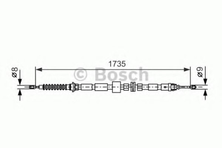 Трос ручника FORD MONDEO III SED/HB BOSCH