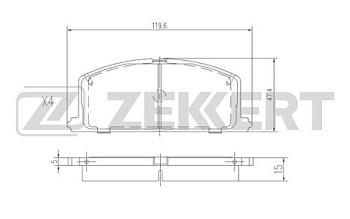 Колодки торм TOYOTA пер ZEKKERT GDB323