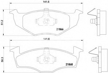 Колодки торм VW POLO PATRON GDB1306=GDB1375=260920