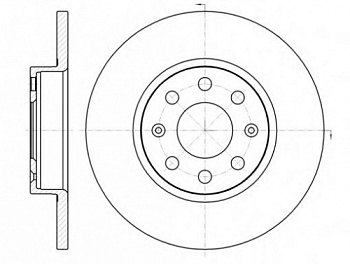Диск торм OPEL CORSA D/PUNTO пер BLITZ (256.8x22)