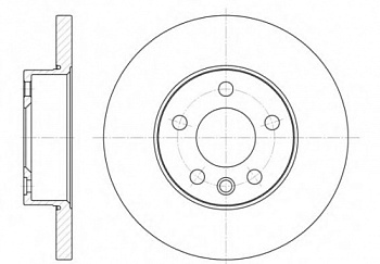 Диск торм VW Т4 96-03 пер 15" невент REMSA DF2810