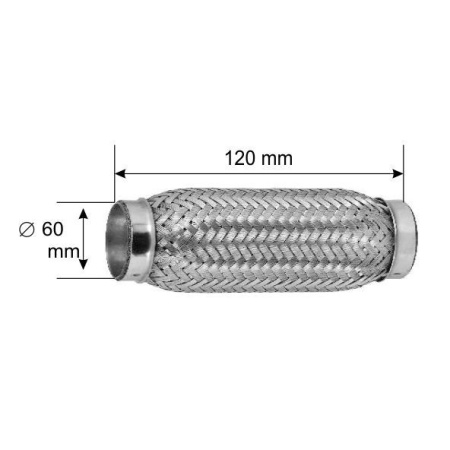 Гофра глушителя 60.0x120 BOSAL