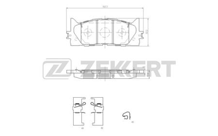 Колодки торм TOYOTA CAMRY V40/V50 пер ZEKKERT GDB3429