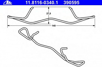 Р/к колодок FORD FOCUS II/NISSAN P12/VECTRA C зад ATE (1ШТ)