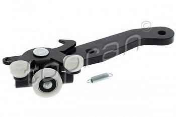 Ролик двери VW T5 сдвижн прав нижний TOPRAN (с фиксатором)