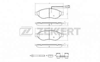 Колодки торм FIAT DUCATO 06- пер 15" ZEKKERT GDB1681 (+PFK572)