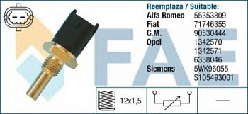 Датчик темп. ОЖ OPEL FAE 33680
