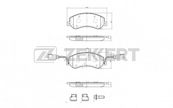 Колодки торм FORD TRANSIT 06-/VW AMAROK пер ZEKKERT GDB1724 (+PFK413)