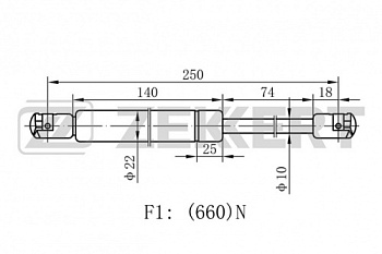 Амортизатор капота FORD MONDEO III ZEKKERT