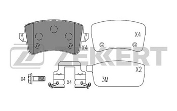 Колодки торм AUDI A4/A5/Q5 08- задн ZEKKERT GDB2107
