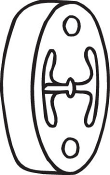 Резинка глушителя GM FA1 255-217