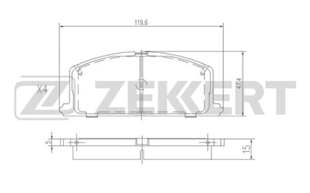 Колодки торм TOYOTA пер ZEKKERT GDB323