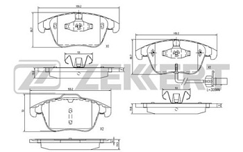 Колодки торм AUDI A4/A5 07- пер ZEKKERT GDB1814