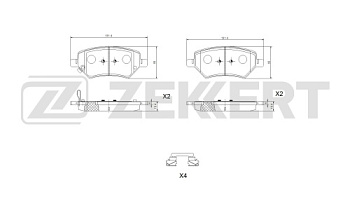 Колодки торм CHERY TIGGO 8 19-/PRO 20-/M11 пер ZEKKERT