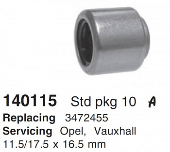 Детали Генератора Подшип. Генератора 11.5x17.5x16.5 CARGO