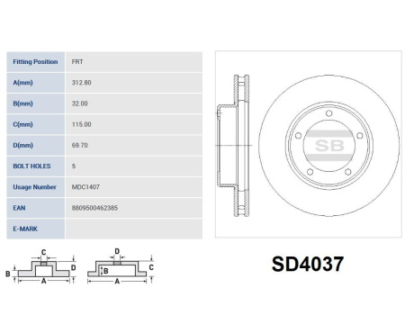 Диск торм TOYOTA LC100 пер SANGSIN