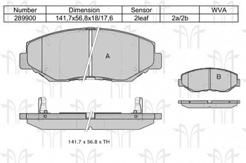Колодки торм HONDA CR-V II пер RH GDB3325=289900