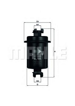 Фильтр топл HYUNDAI NIPPARTS WK614/3 x=KL123=FC598S
