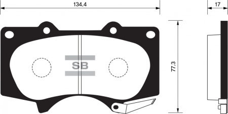 Колодки торм TOYOTA LC120/150 пер SANGSIN GDB3364