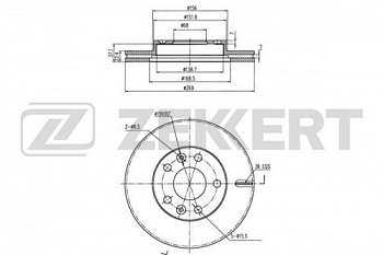 Диск торм RENAULT DUSTER/KAPTUR 1.6 пер ZEKKERT DF6200 (269mm)