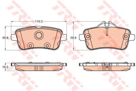 Колодки торм MB W166 зад TRW GDB1947 (+GIC336)