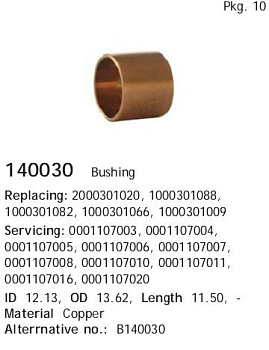 Детали стартера Втулка стартера 12x13.62x11.5 CARGO