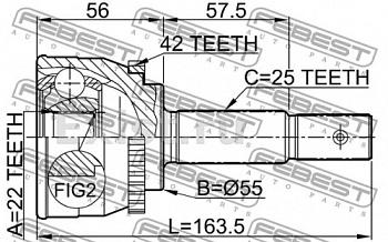 ШРУС NISSAN ALMERA/SUNNY наружн HDK