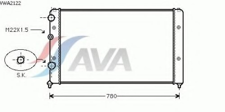 Радиатор ОЖ VW PASSAT 1.6D/1.9D/2.0 AVA