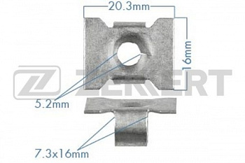 Пистон VAG ZEKKERT (пластина закладная/7.3x16)