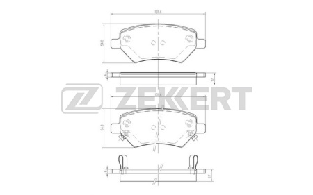 Колодки торм CHERY TIGGO 1.8 пер ZEKKERT SP2134