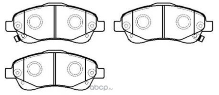 Колодки торм TOYOTA AVENSIS 03-09 пер HSB GDB3336