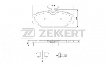 Колодки торм RENAULT LAGUNA/MEGANE I пер ZEKKERT GDB1405=220800