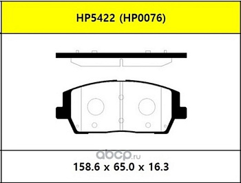 Колодки торм KIA SORENTO 18- пер HSB