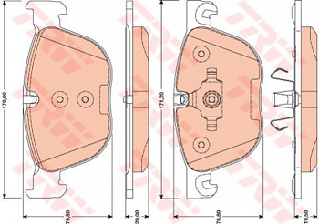 Колодки торм BMW X5 E70/X6 E71 пер TRW GDB1726